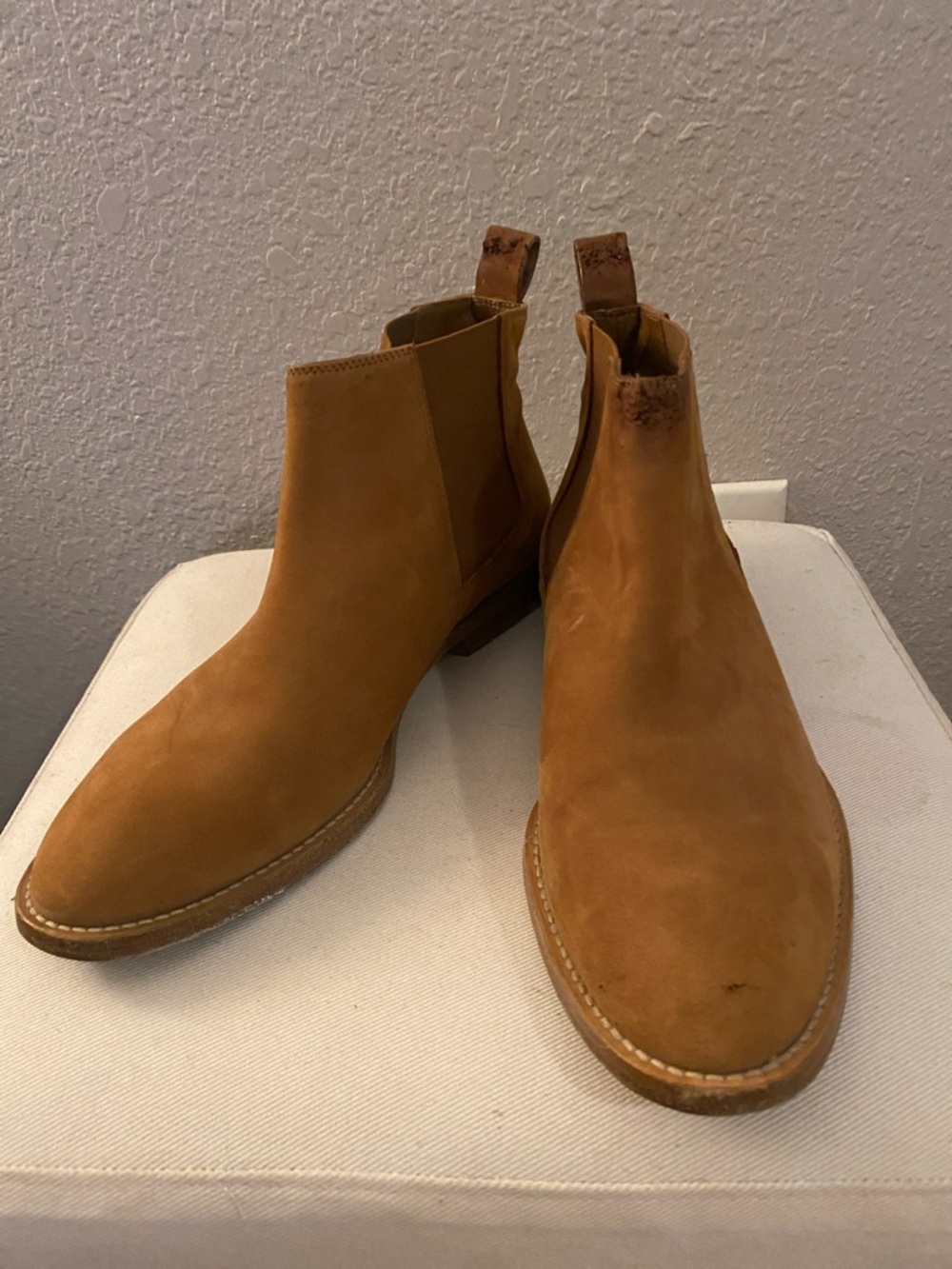 Jenni Kayne Chestnut Suede Chelsea Booties